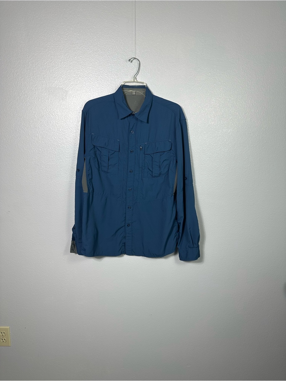 Ascend Fishing Shirt Size M Men's Long Sleeve Bass Pro Blue Outdoor Lightweight